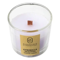 Citronella kaars in glas - diverse varianten - ø8x7.5 cm