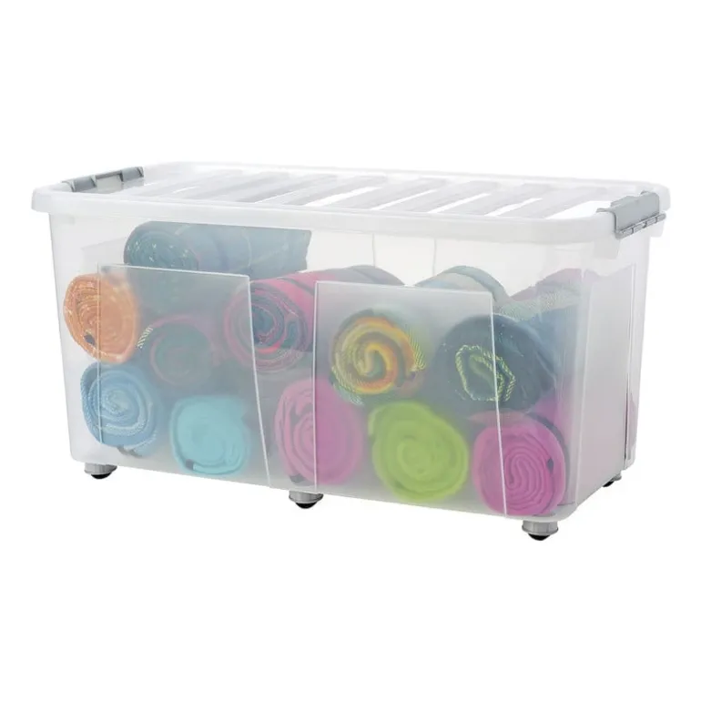 Clipbox met wieltjes - 100 liter - 80x40x40 cm