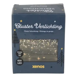 Cluster verlichting met LED lampjes - warm wit - 6.25 meter