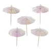 Cocktail parapluutjes iriserend - set van 12