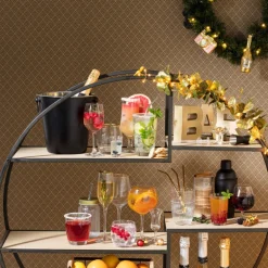 Cocktailshaker - zwart - 8,5x21 cm