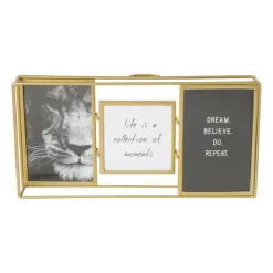 Collagelijst metaal - goudkleurig - 16.5x32x5 cm