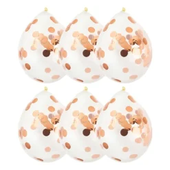 Confettiballon - paars/roze - 6 stuks