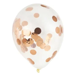 Confettiballon - paars/roze - 6 stuks