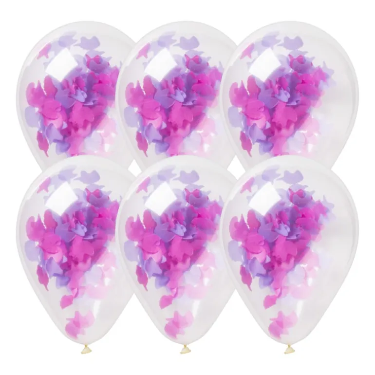 Confettiballonnen unicorn - set van 6