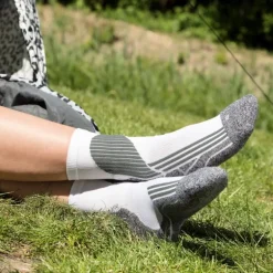 Coolmax sportsokken 39/42 - wit/grijs - 2 paar