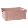 Curver jute opbergmand M - 12 liter - roze
