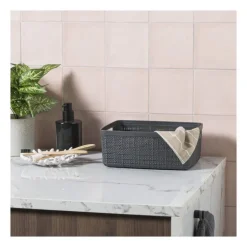 Curver jute opbergmand S - 5 liter - grijs