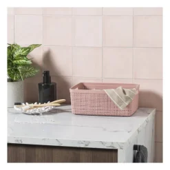 Curver jute opbergmand S - 5 liter - roze