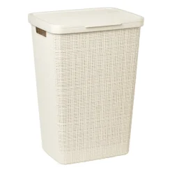 Curver jute wasmand met deksel - 58 liter - beige