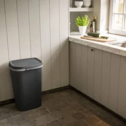 Curver prullenbak mistral flat - grijs - 50 liter