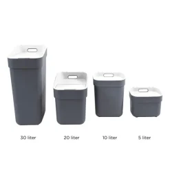 Curver prullenbak ready to collect - donkergrijs/lichtgrijs - 10 liter