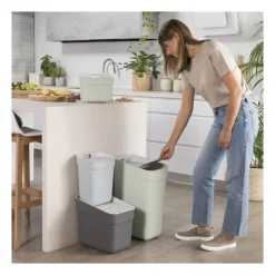 Curver prullenbak ready to collect - donkergrijs/lichtgrijs - 30 liter