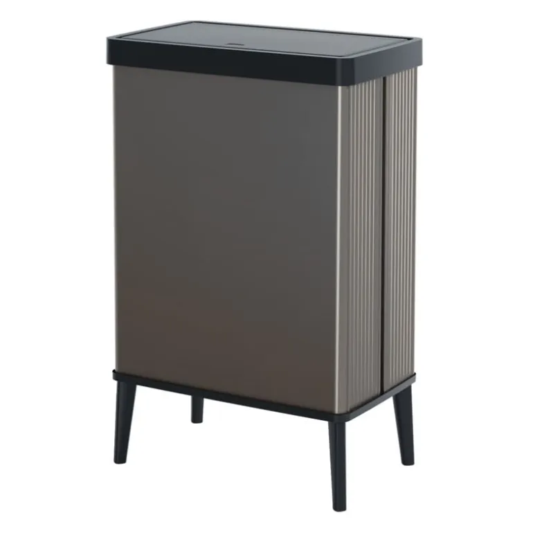 Curver prullenbak Verto - grijs/zwart - 54 liter