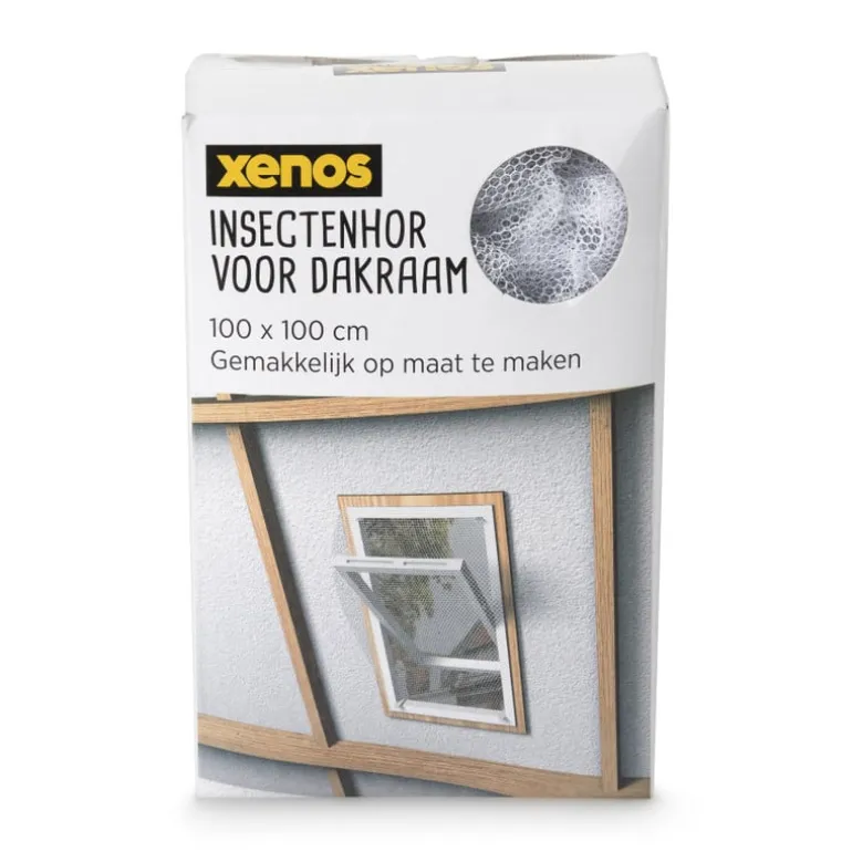 Dakraam hordoek elastisch - wit - 100x100 cm