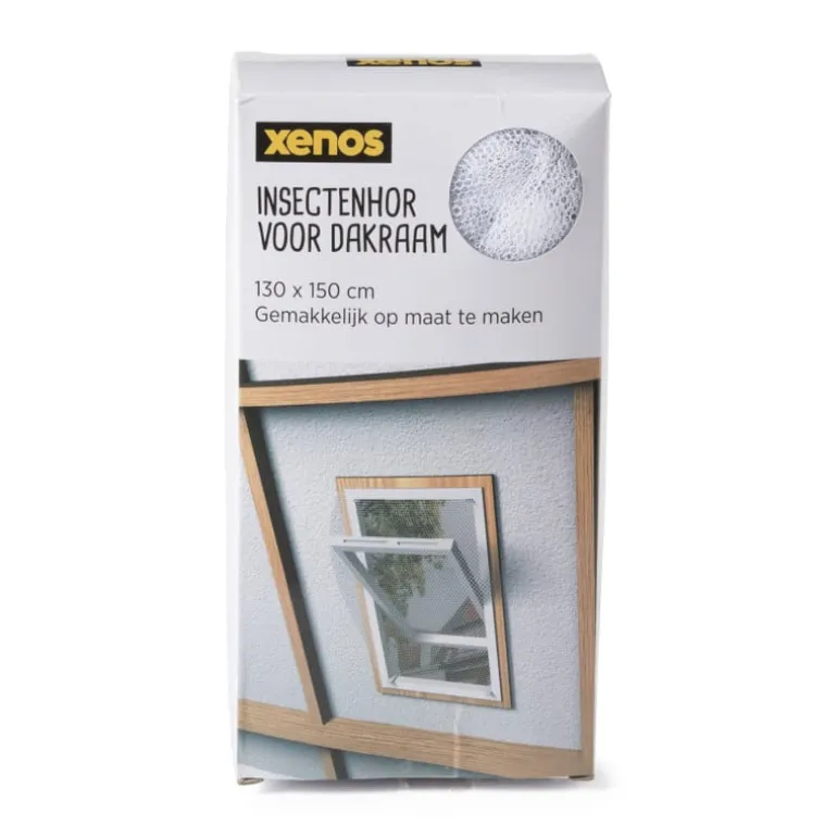 Dakraam hordoek elastisch - wit - 130x150 cm