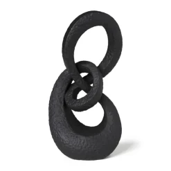 Deco knoop - zwart - 25x15x8 cm