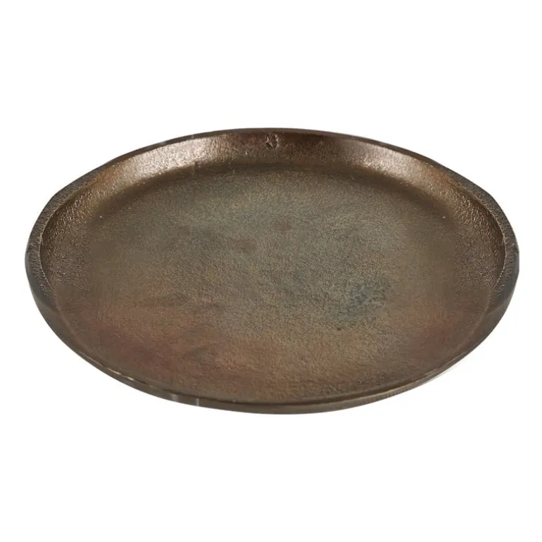 Decoratieplateau - antiek goud - ⌀25 cm