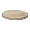 Decoratieplateau hout - bruin - ø26x2 cm
