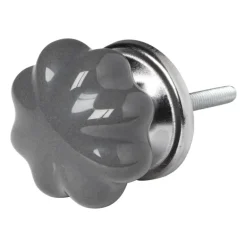 Deurknopje pompoen - grijs - ø3.5 cm