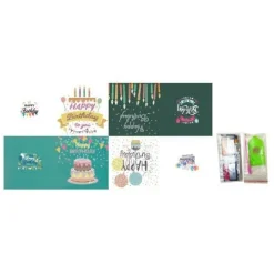 Diamond paint - verjaardagskaarten - set van 4