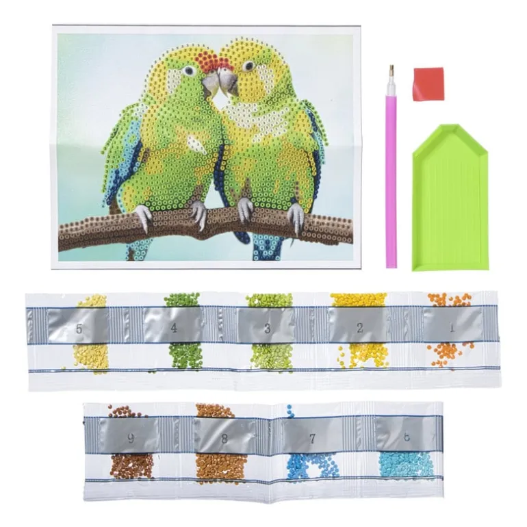 Diamond painting kanaries - 18x14 cm