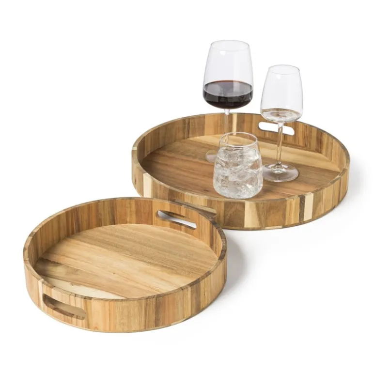 Dienblad acacia - naturel - ø30 cm