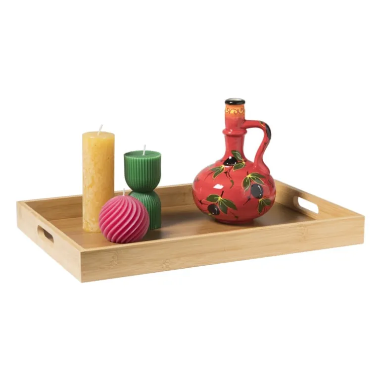 Dienblad rechthoek - bamboe - 31x45x4 cm