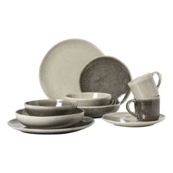 Diep bord fuji - bruin - ø22x4 cm