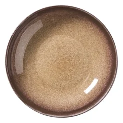 Diep bord Olivia - bordeauxrood/beige - ø20.3x5 cm