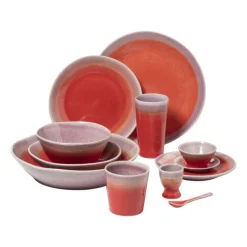 Diep bord Roots - rood/paars - ø20x5.4 cm