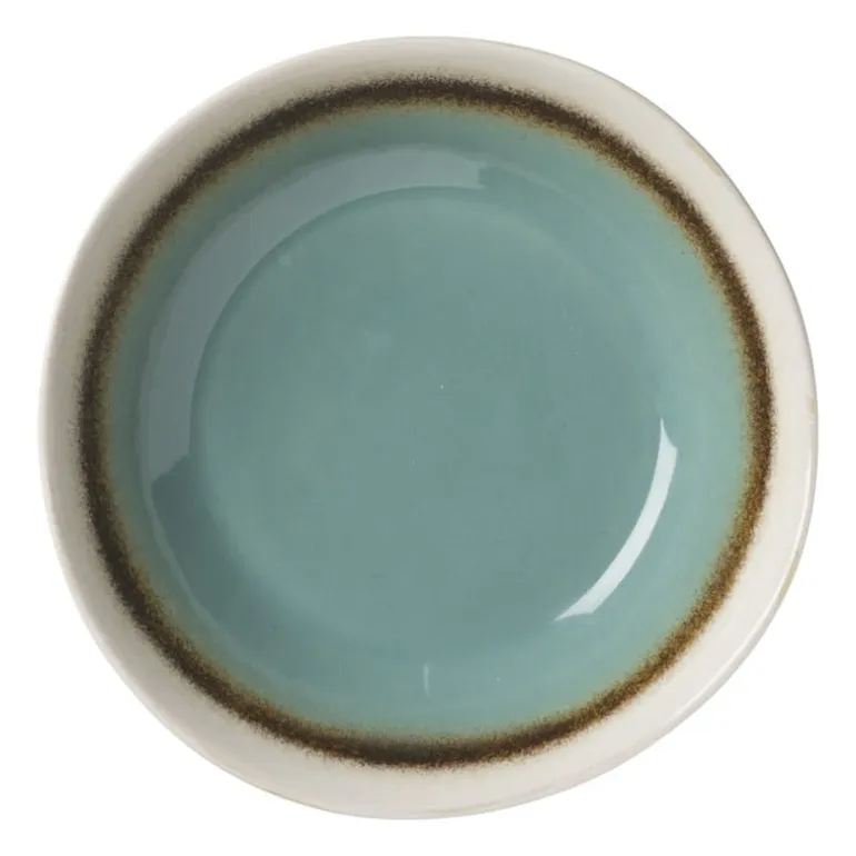 Diep bord Roots - turquoise - ø20x5.4 cm