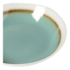 Diep bord Roots - turquoise - ø20x5.4 cm