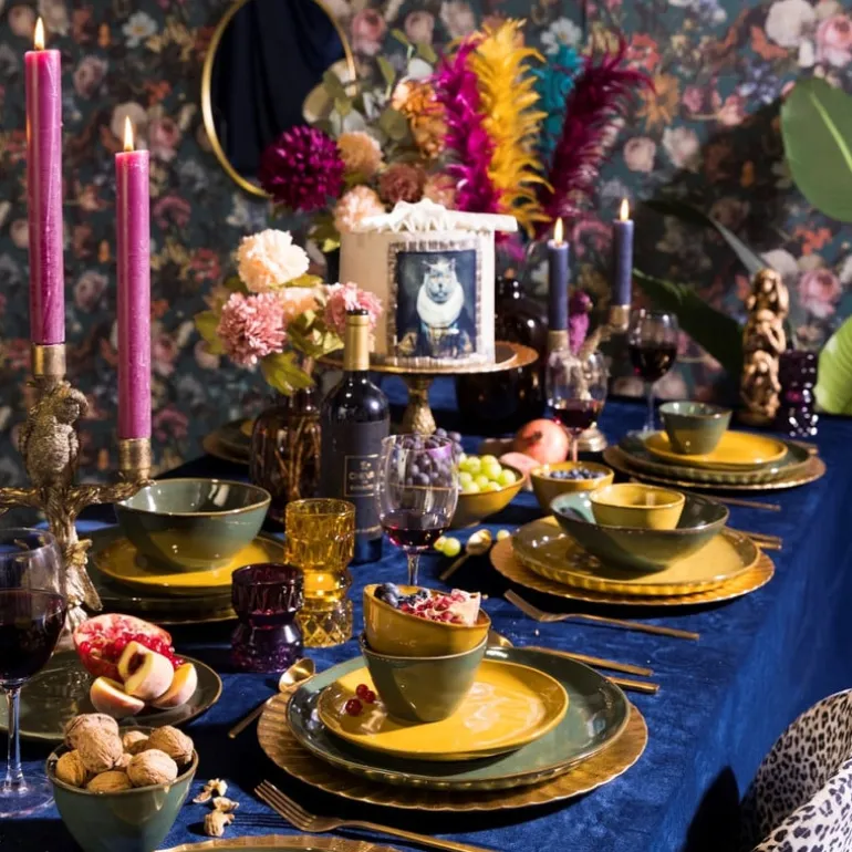 Diep bord Toscane - donkergroen - ø19 cm