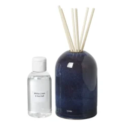 Diffuser white linen & sea salt - blauw - ø7.7x11.8 cm