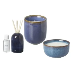 Diffuser white linen & sea salt - blauw - ø7.7x11.8 cm