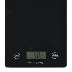Digitale keukenweegschaal - zwart - 1.7x20x14.5 cm