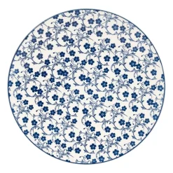 Dinerbord blue print - flowers - ⌀26 cm