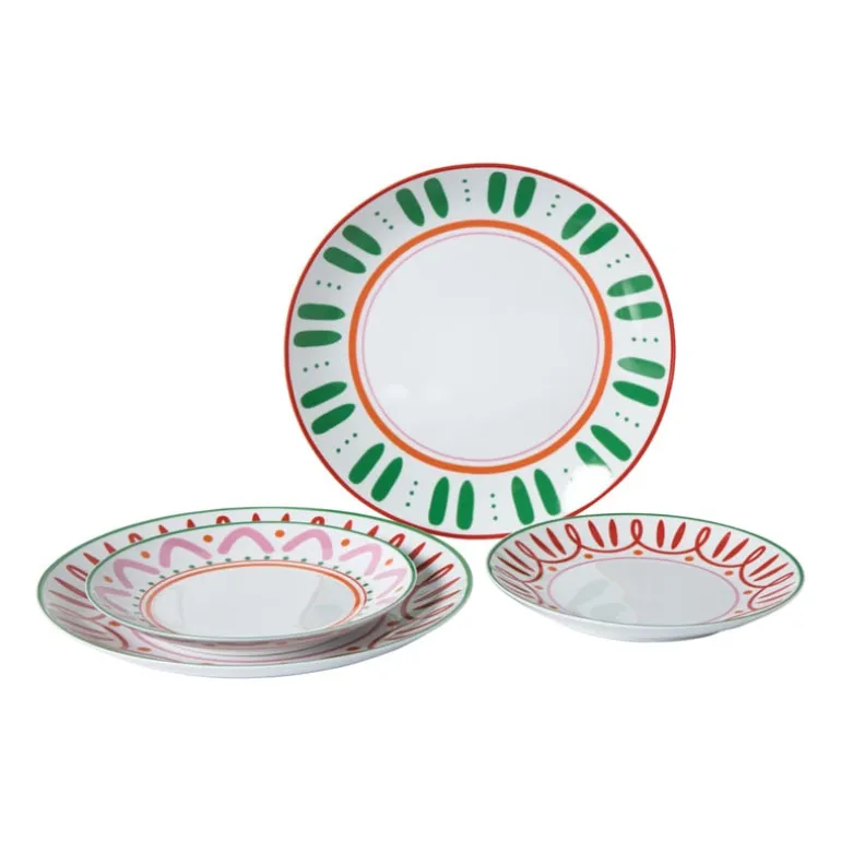 Dinerbord holly jolly - groen - ø26.8x2.8 cm