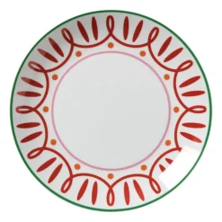 Dinerbord holly jolly - rood - ø26.8x2.8 cm