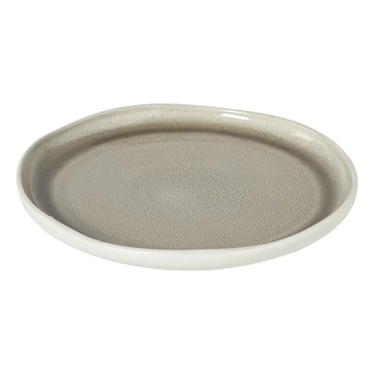 Dinerbord kaori - wit/bruin - ø27x3 cm