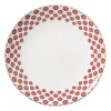 Dinerbord Mirna bloem - rood/wit - ø26.8x2.2 cm