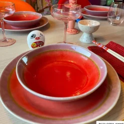 Dinerbord Roots - rood/paars - ø27.5x3 cm