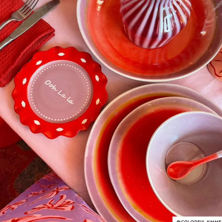 Dinerbord Roots - rood/paars - ø27.5x3 cm