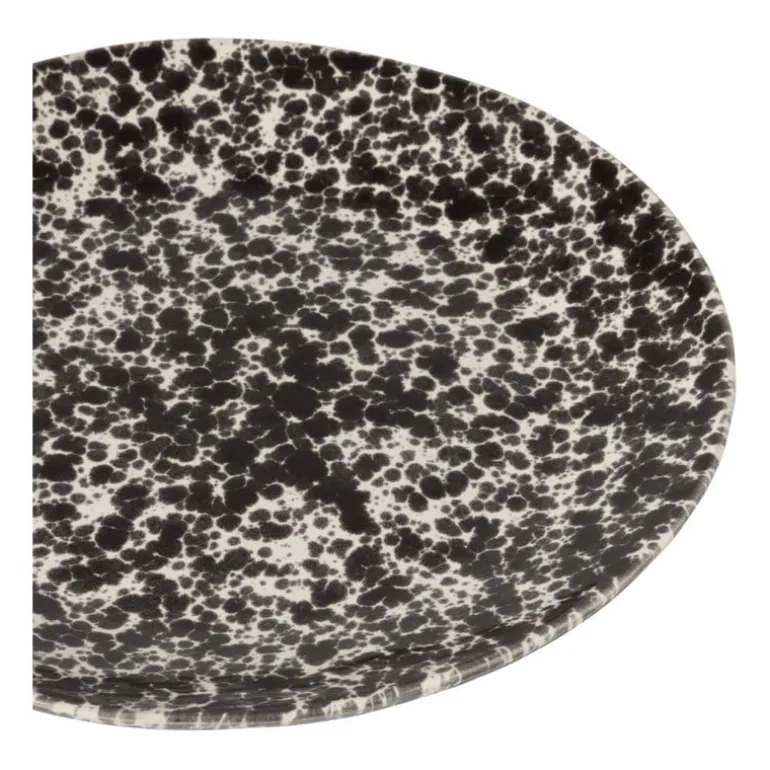 Dinerbord Roots - zwart/wit - ø27.5x3 cm