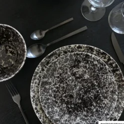 Dinerbord Roots - zwart/wit - ø27.5x3 cm