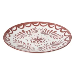 Dinerbord sterre - rood/wit - ø26.8x2.6 cm