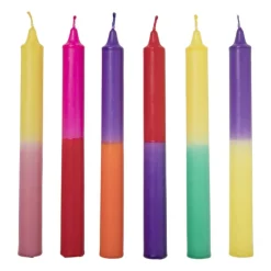 Dinerkaars dip-dye - rood/paars - ø1.85x20 cm