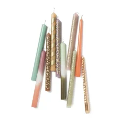 Dinerkaars marble - groen/blauw - ø2.15x25 cm