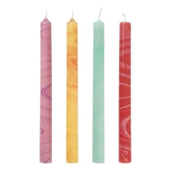 Dinerkaars marble - groen/blauw - ø2.15x25 cm